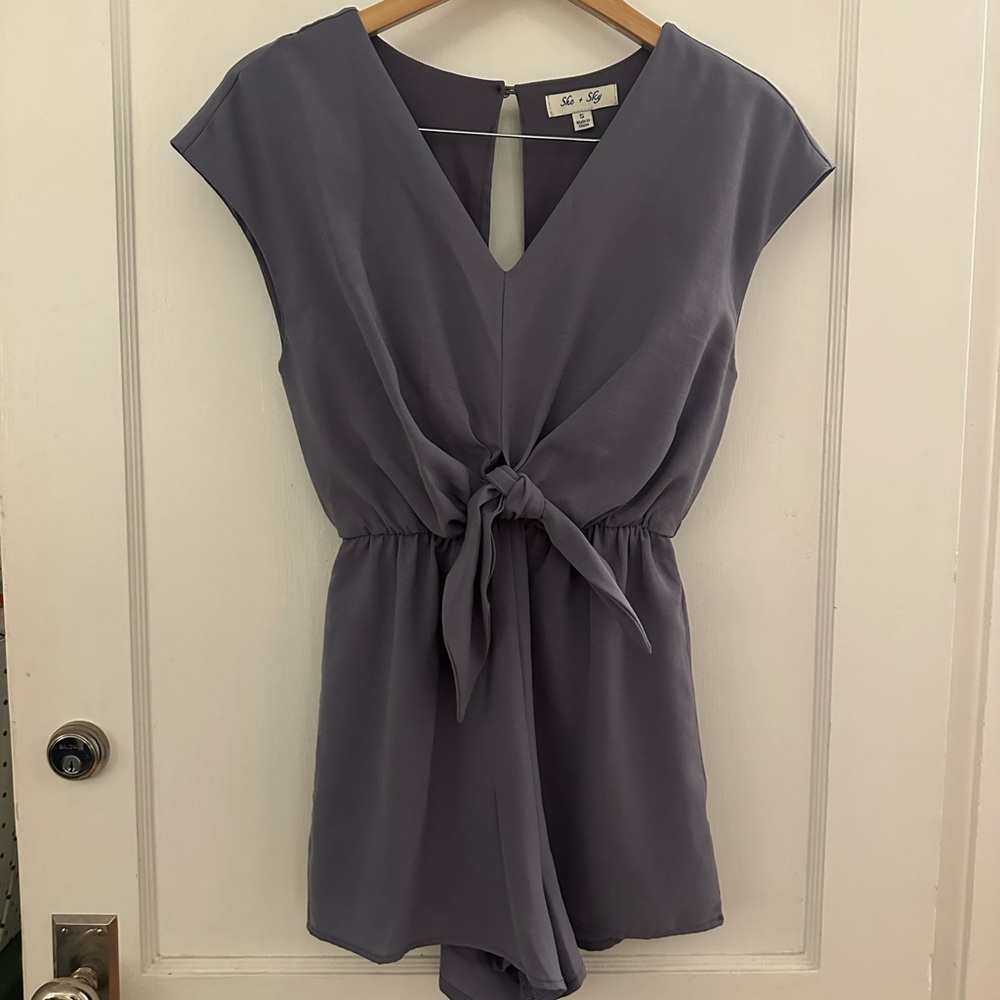 She + Sky Lavender Romper